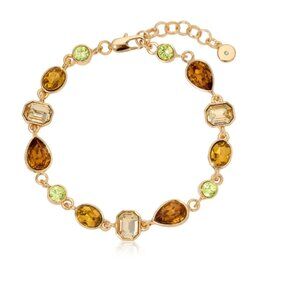 NWT Ettika Gold Chain w/Brown stones Bracelet